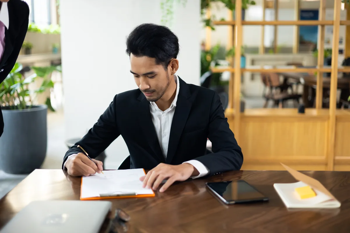 Signing business incorporation documents