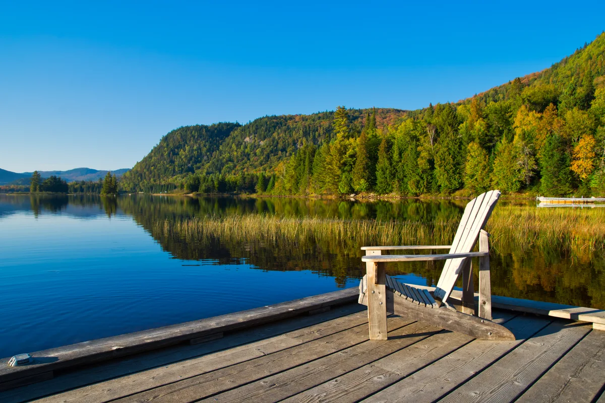 Cottage dock and lakefront listed as a short-term rental