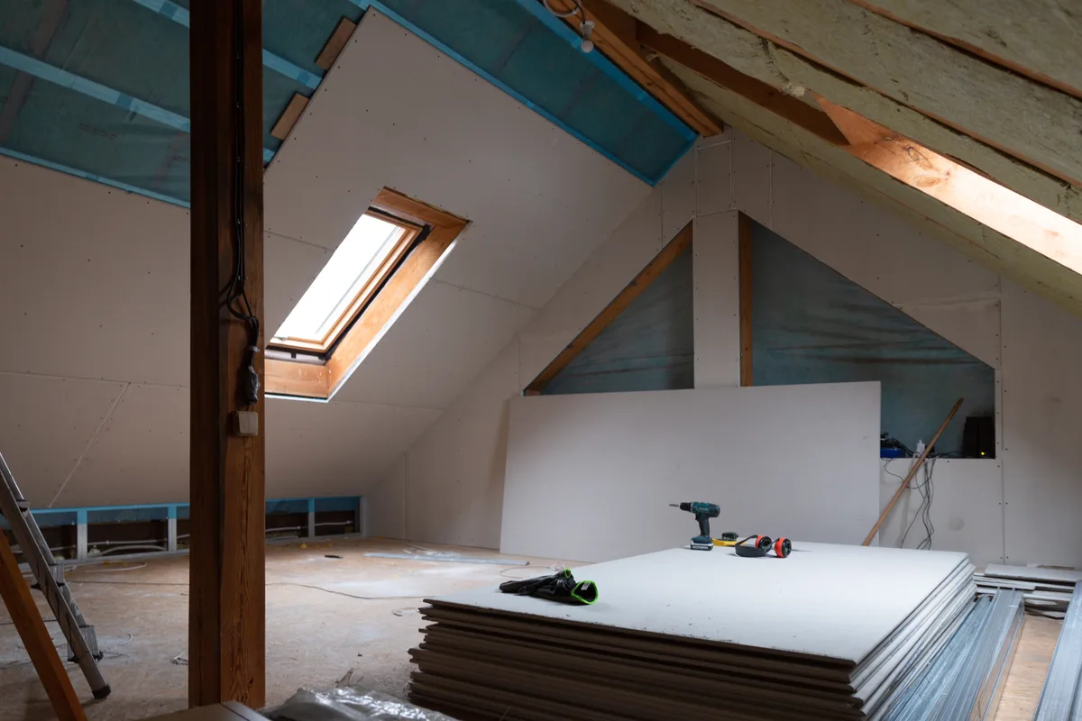 House mid-renovation during a fix-and-flip project