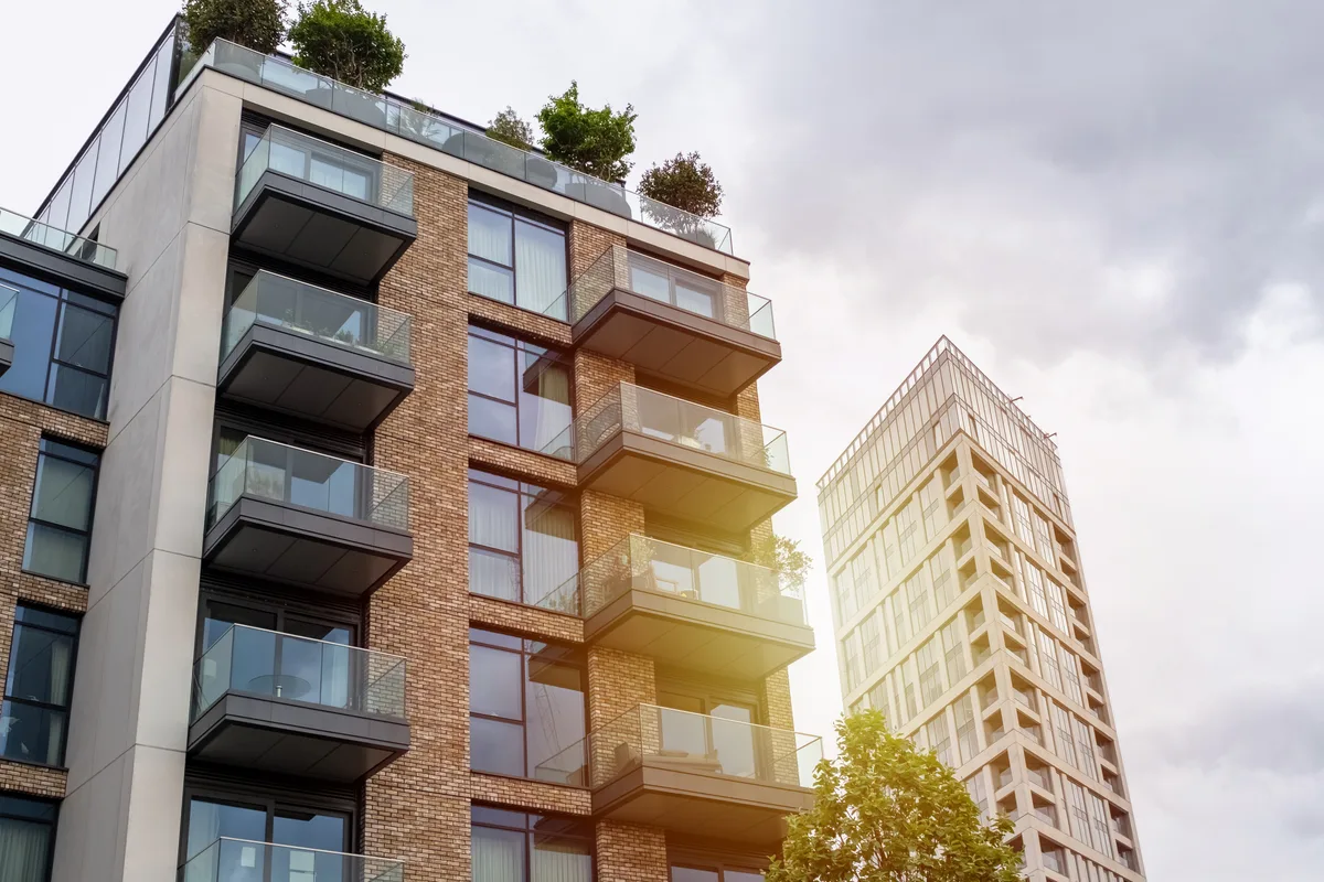 US apartment building financed through a real estate syndication
