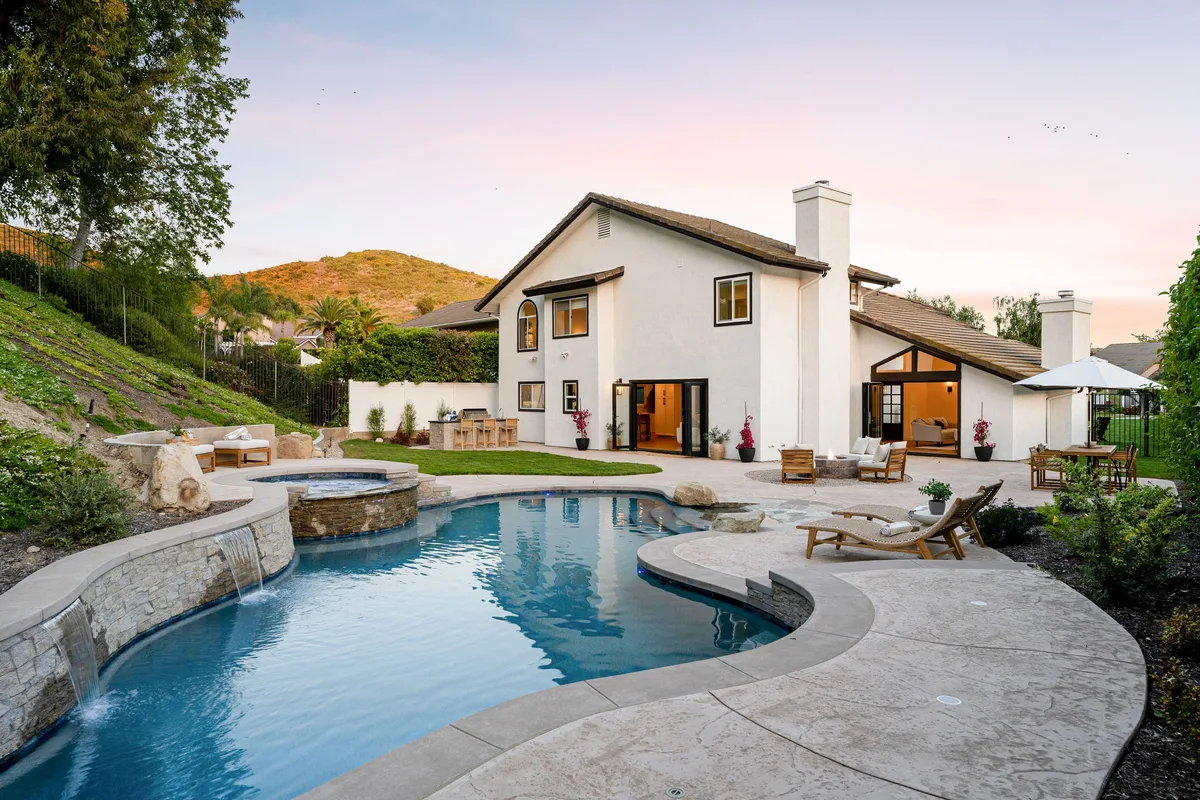 Pool at a US short-term rental property run by a Canadian host